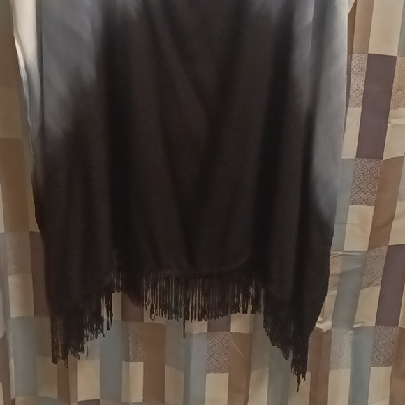 The Golden Globe Clothing multi-colored tie-dye scoop neck tie-up dress w fringe - Picture 12 of 13